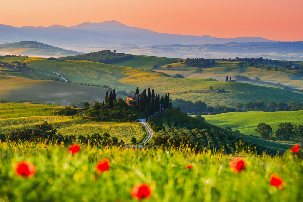 Val d'Orcia in der Toskana