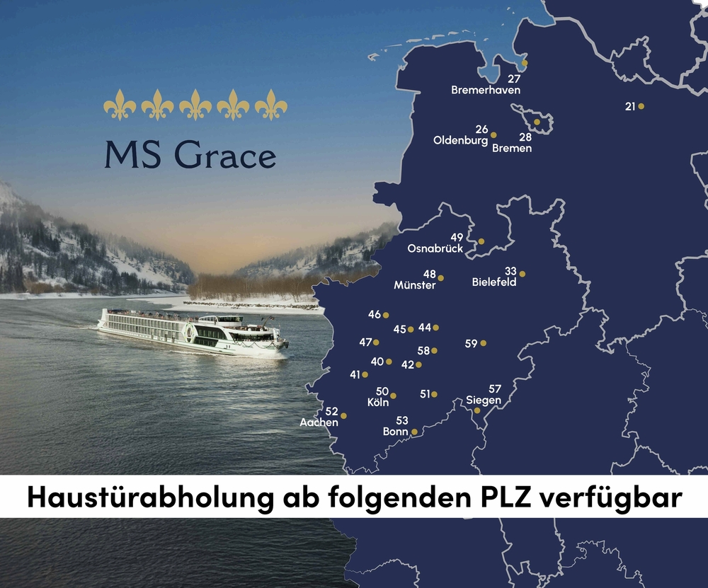 Haustürabholung MS Grace Flusskreuzfahrt