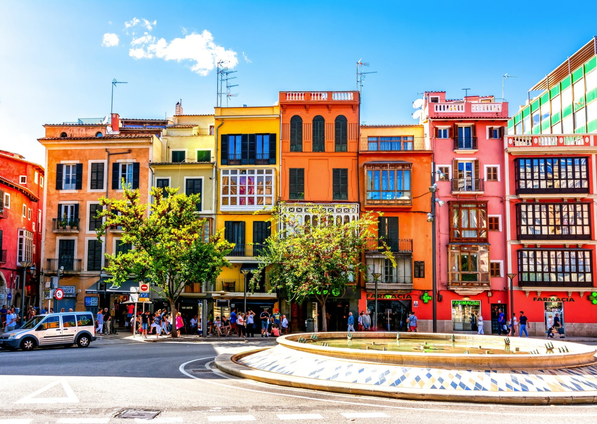 bunte Fassaden von Palma de Mallorca