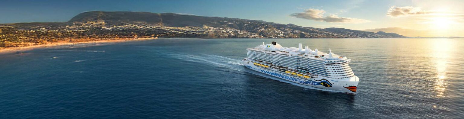 Bild der AIDA auf dem Meer